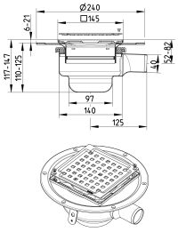 Line Drawing - Drain-Liquid membrane-145