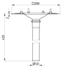 Line Drawing - Lower part-single ply membrane