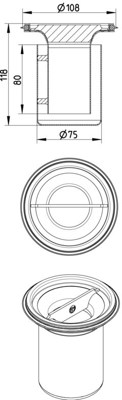 Line Drawing - Water trap-110