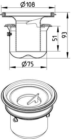 Line Drawing - Water trap-110