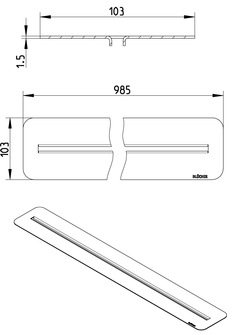 Line Drawing - Grating-WaterLine channel