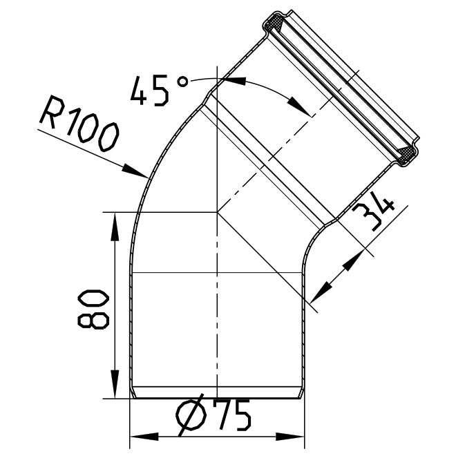 Line Drawing - Bend-45