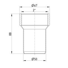 Line Drawing - Adaptor-femail